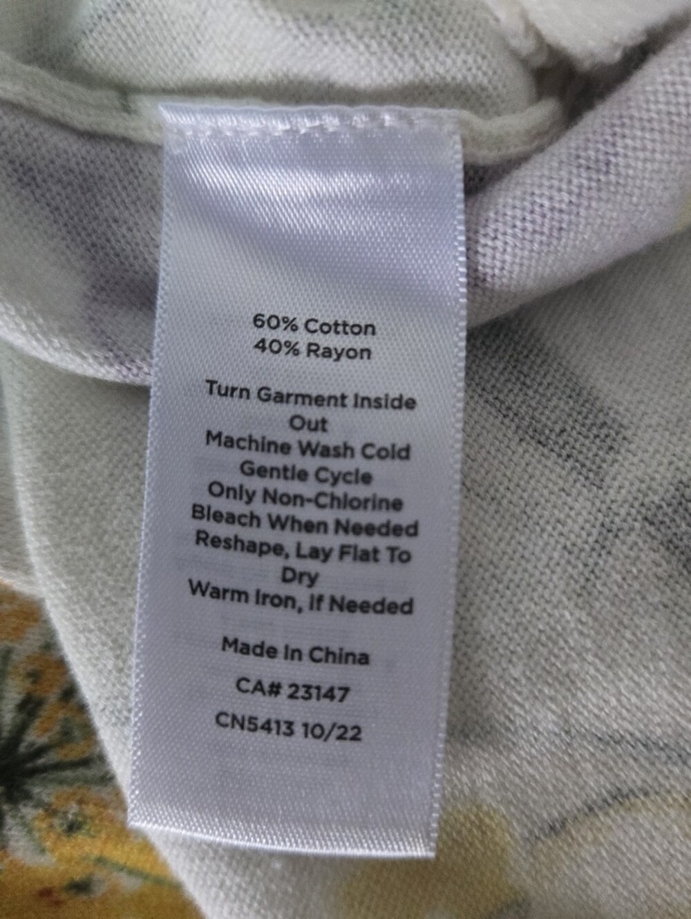 Talbots White Floral Short-Sleeve Knit Top - Picture 5 of 5